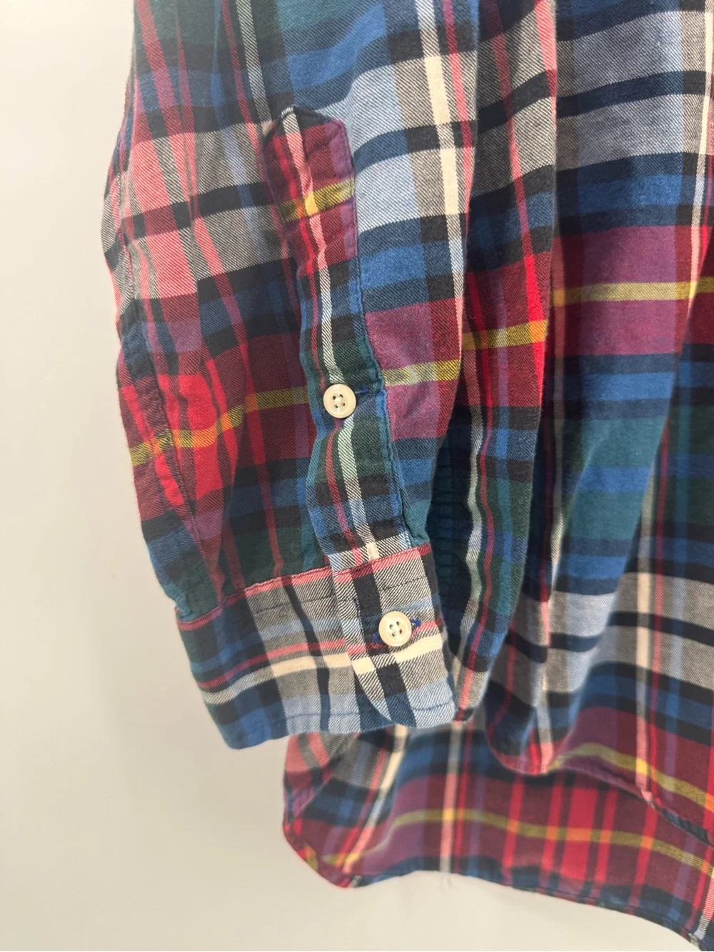 VTG 90s Polo Ralph Lauren Lowell Sport Plaid Flannel Shirt XL Multicolor USA